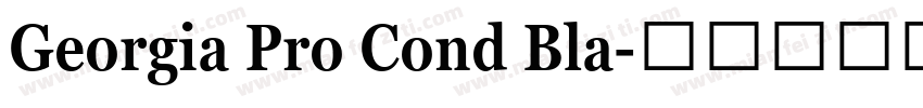 Georgia Pro Cond Bla字体转换